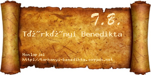 Tárkányi Benedikta névjegykártya